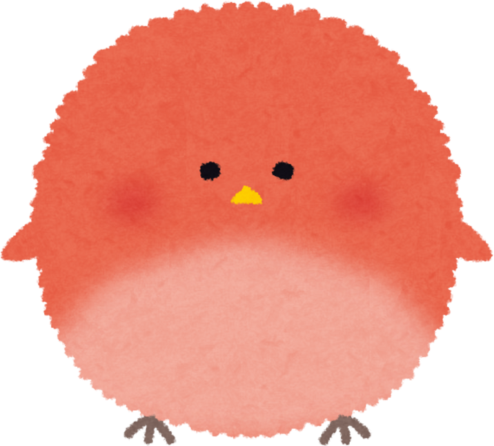 Illustration of a Cute Round Red Bird