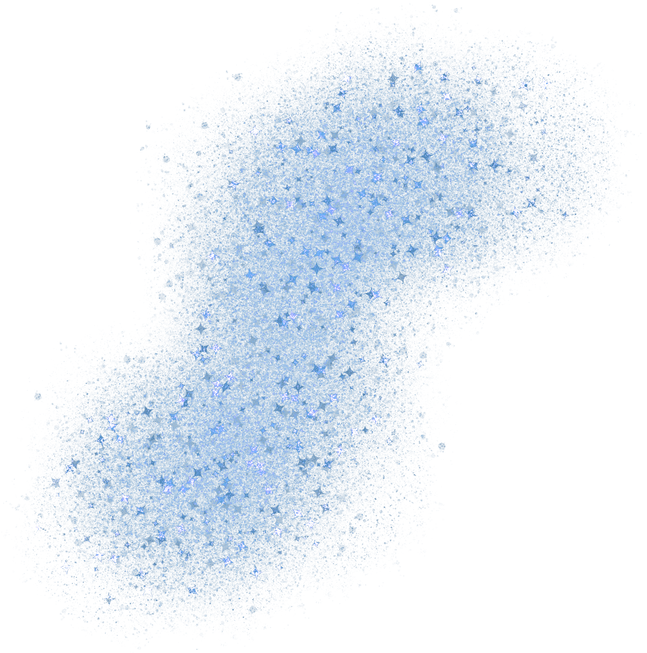 Blue Glitter Stars Overlay